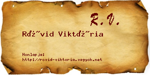 Rövid Viktória névjegykártya