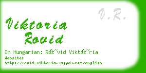 viktoria rovid business card
