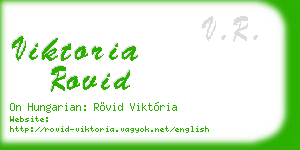 viktoria rovid business card